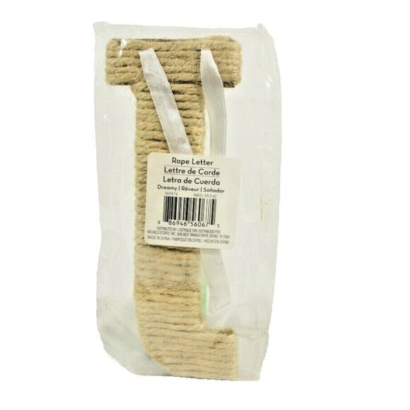 Michaels Rope Letter J New Alphabet Initial 3 x 6.75 inches Wall Art Decorate - Picture 2 of 2